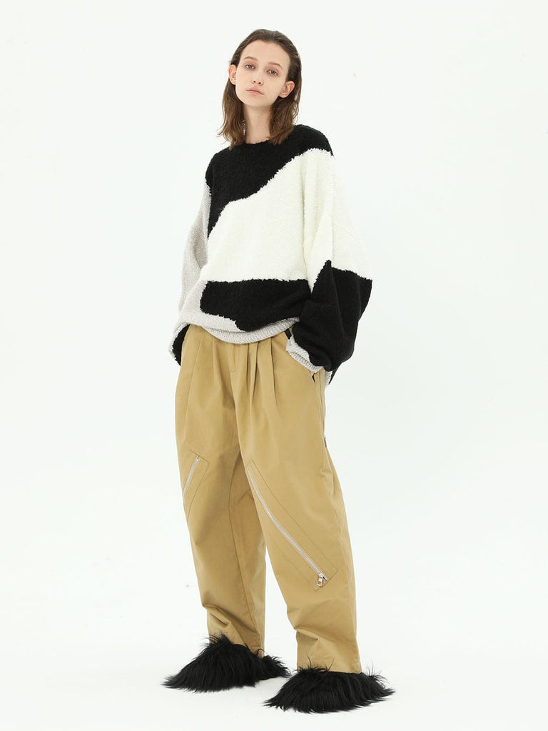 MIICHOUS Color Blocks Oversized Sweater, premium urban and streetwear designers apparel on PROJECTISR.com, Miichous