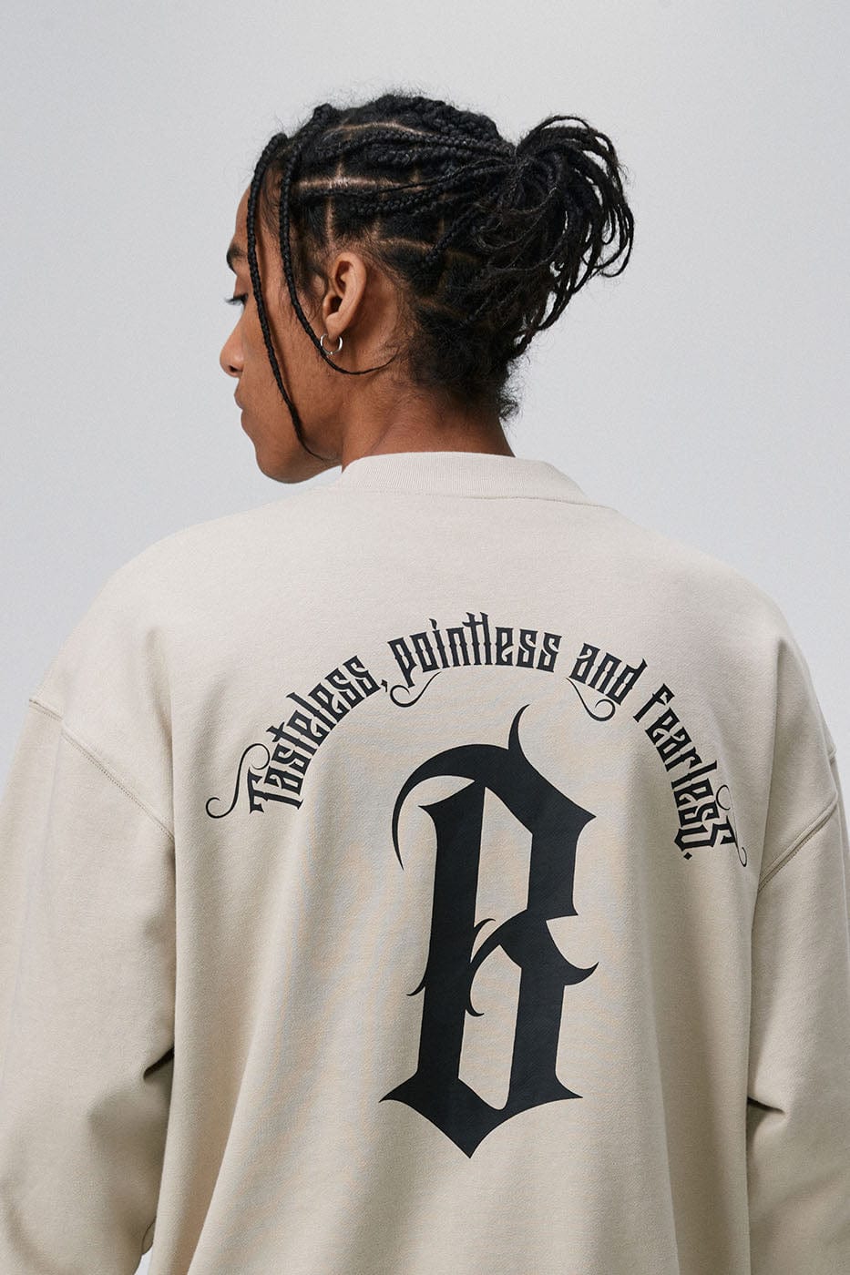 BONELESS Gothic Slogan Sweatshirt, premium urban and streetwear designers apparel on PROJECTISR.com, BONELESS