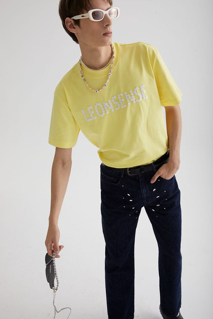 LEONSENSE Button LOGO T-Shirt, premium urban and streetwear designers apparel on PROJECTISR.com, LEONSENSE