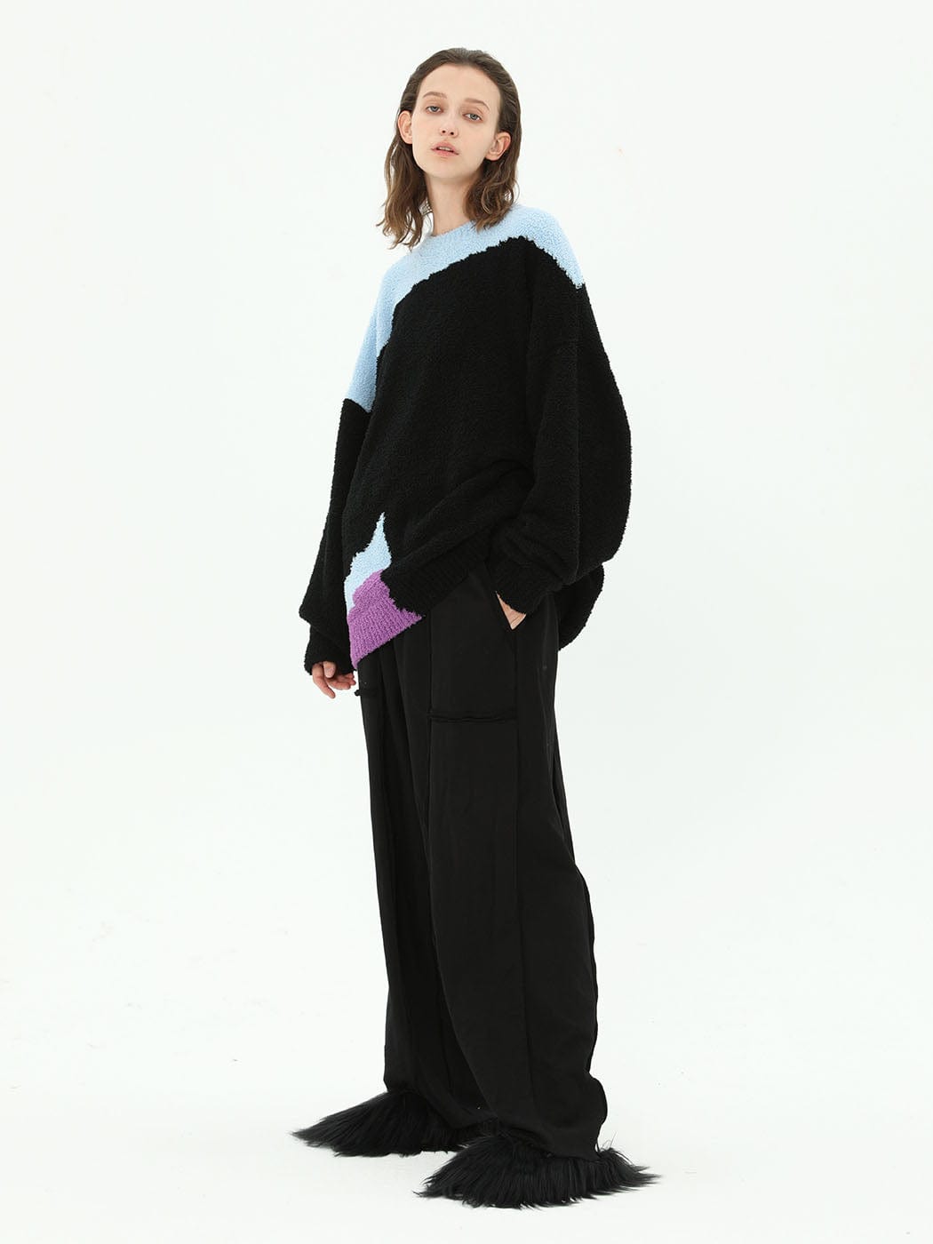 MIICHOUS Gradient Oversized Sweater, premium urban and streetwear designers apparel on PROJECTISR.com, Miichous