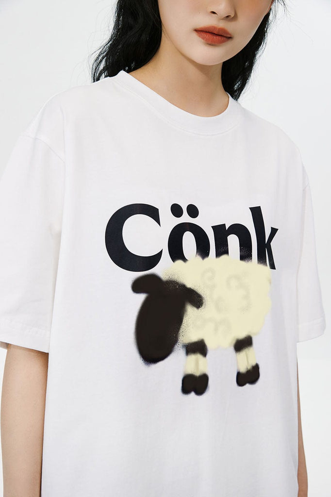 CONKLAB Coco Sheep Graffiti T-Shirt, premium urban and streetwear designers apparel on PROJECTISR.com, Conklab