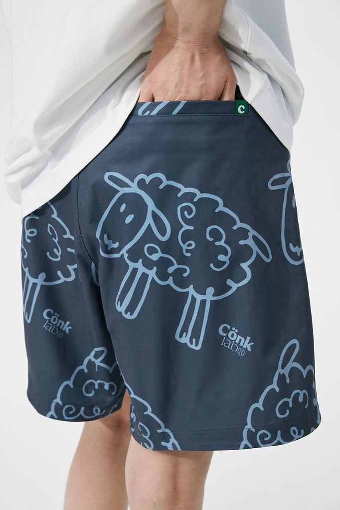 CONKLAB Coco Sheep Board Shorts, premium urban and streetwear designers apparel on PROJECTISR.com, Conklab