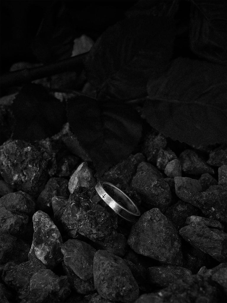 UNDERWATER Silver Cross Engraved Ring, premium urban and streetwear designers apparel on PROJECTISR.com, UNDERWATER