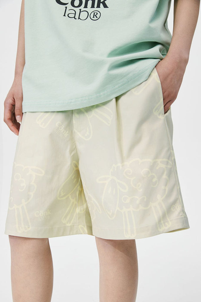 CONKLAB Coco Sheep Board Shorts, premium urban and streetwear designers apparel on PROJECTISR.com, Conklab