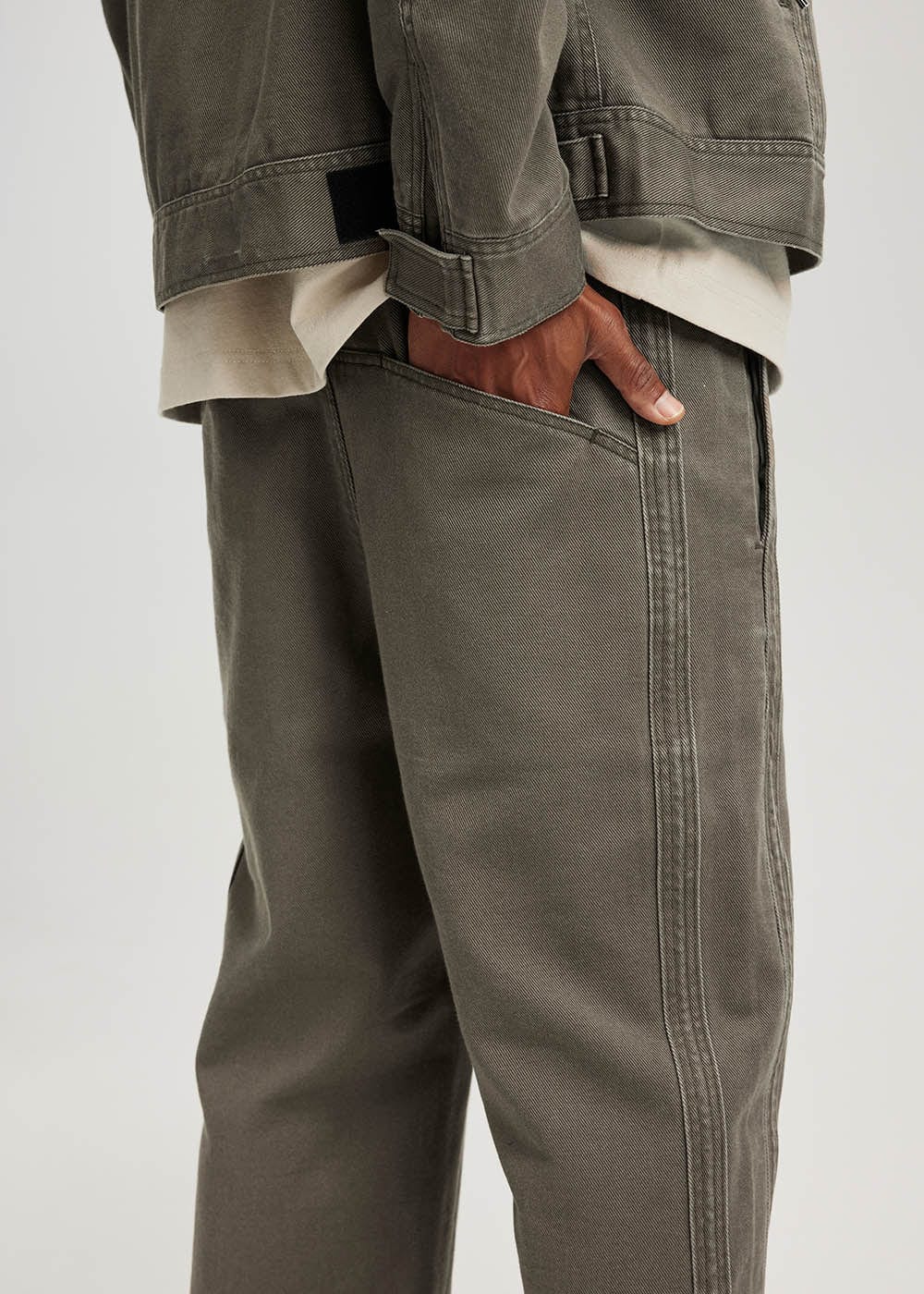 BONELESS Washed Spliced Pants, premium urban and streetwear designers apparel on PROJECTISR.com, BONELESS