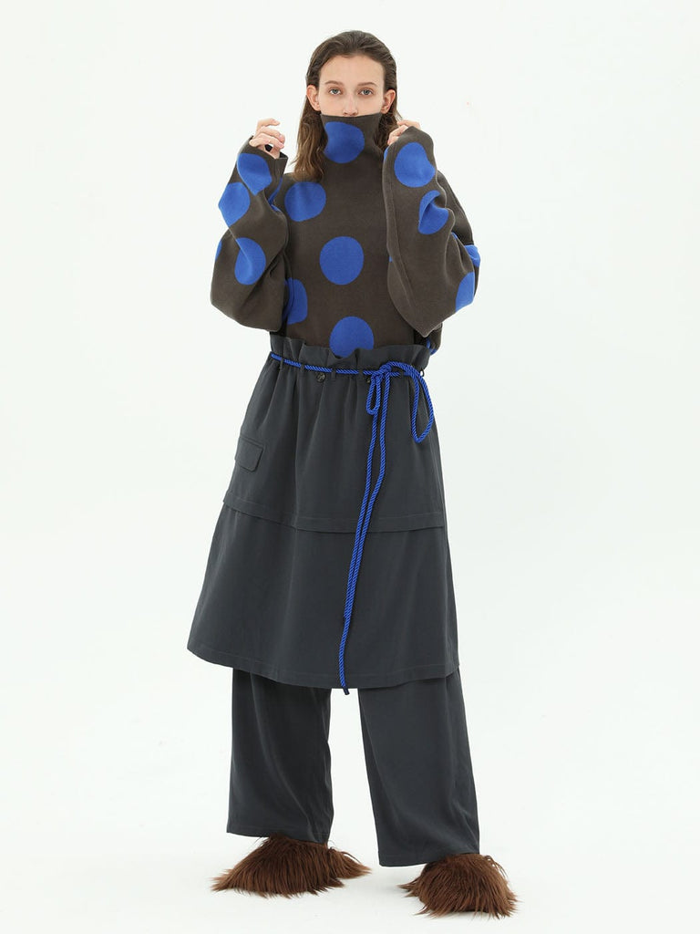 MIICHOUS The Dots Oversized Turtleneck Sweater, premium urban and streetwear designers apparel on PROJECTISR.com, Miichous