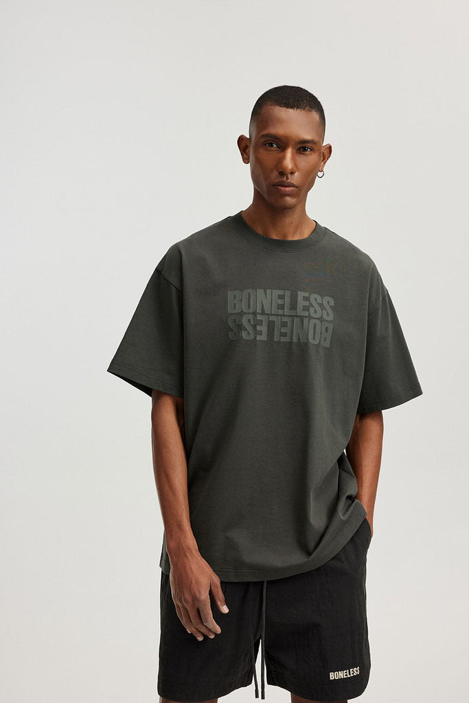 BONELESS Reversed LOGO T-Shirt, premium urban and streetwear designers apparel on PROJECTISR.com, BONELESS