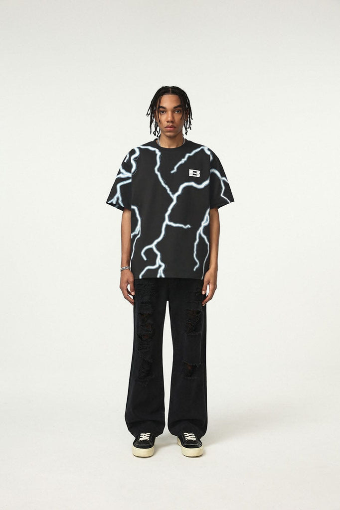 BONELESS Lightning Full Print T-Shirt, premium urban and streetwear designers apparel on PROJECTISR.com, BONELESS