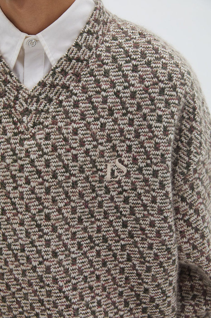 LEONSENSE Wool-Blended Classic V-Neck Sweater, premium urban and streetwear designers apparel on PROJECTISR.com, LEONSENSE