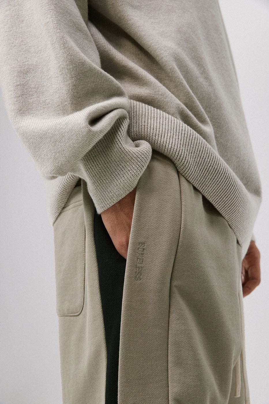 BONELESS Hidden Button Pants, premium urban and streetwear designers apparel on PROJECTISR.com, BONELESS