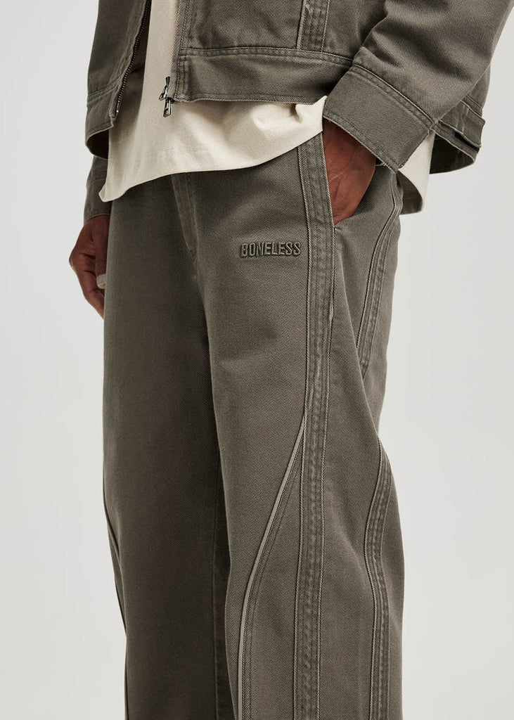 BONELESS Washed Spliced Pants, premium urban and streetwear designers apparel on PROJECTISR.com, BONELESS