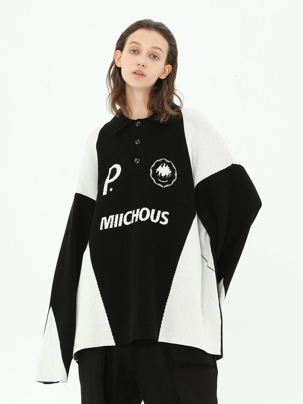 MIICHOUS Retro Polo Knitted Sweatshirt, premium urban and streetwear designers apparel on PROJECTISR.com, Miichous