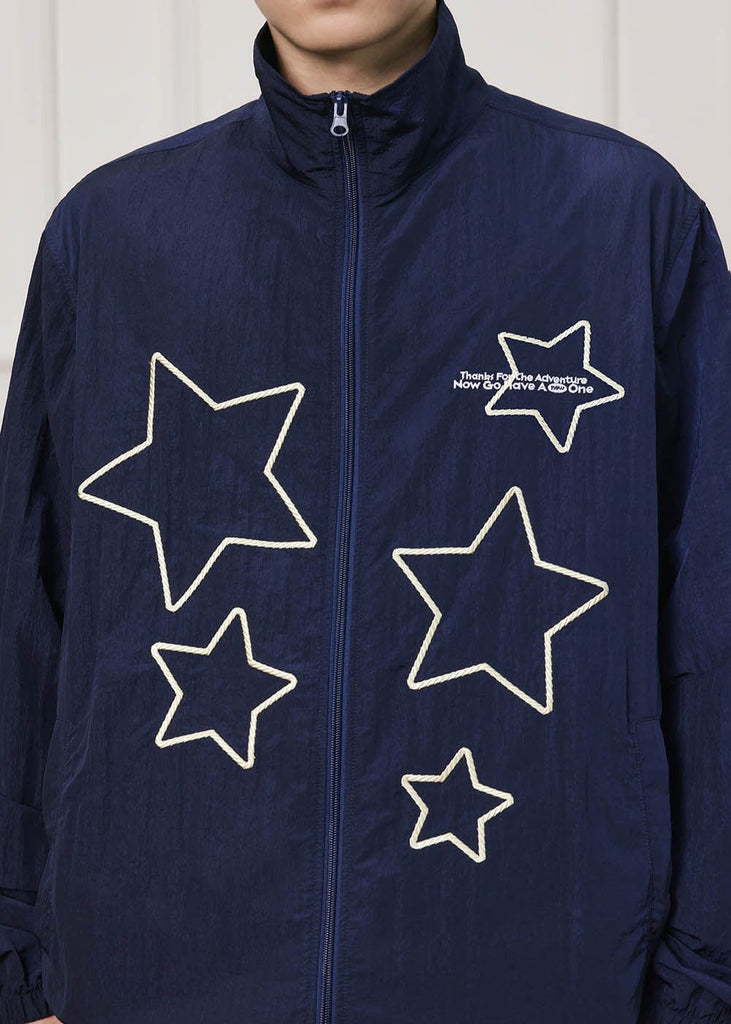 CONKLAB Star Embroidery Stand Collar Jacket, premium urban and streetwear designers apparel on PROJECTISR.com, Conklab