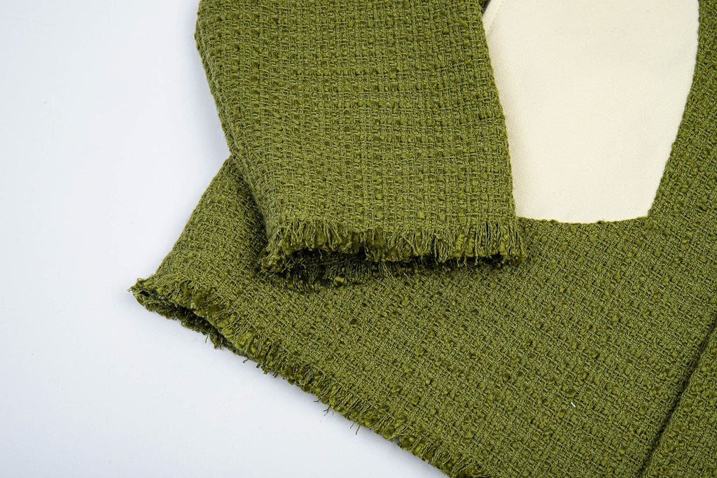 LEONSENSE Modern Spliced Tweed Jacket, premium urban and streetwear designers apparel on PROJECTISR.com, LEONSENSE