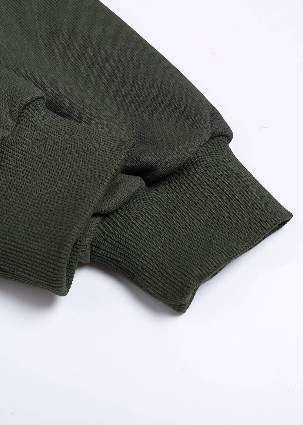 49PERCENT Funnel Neck Modern Spliced Sweatshirt Army Green, premium urban and streetwear designers apparel on PROJECTISR.com, 49PERCENT