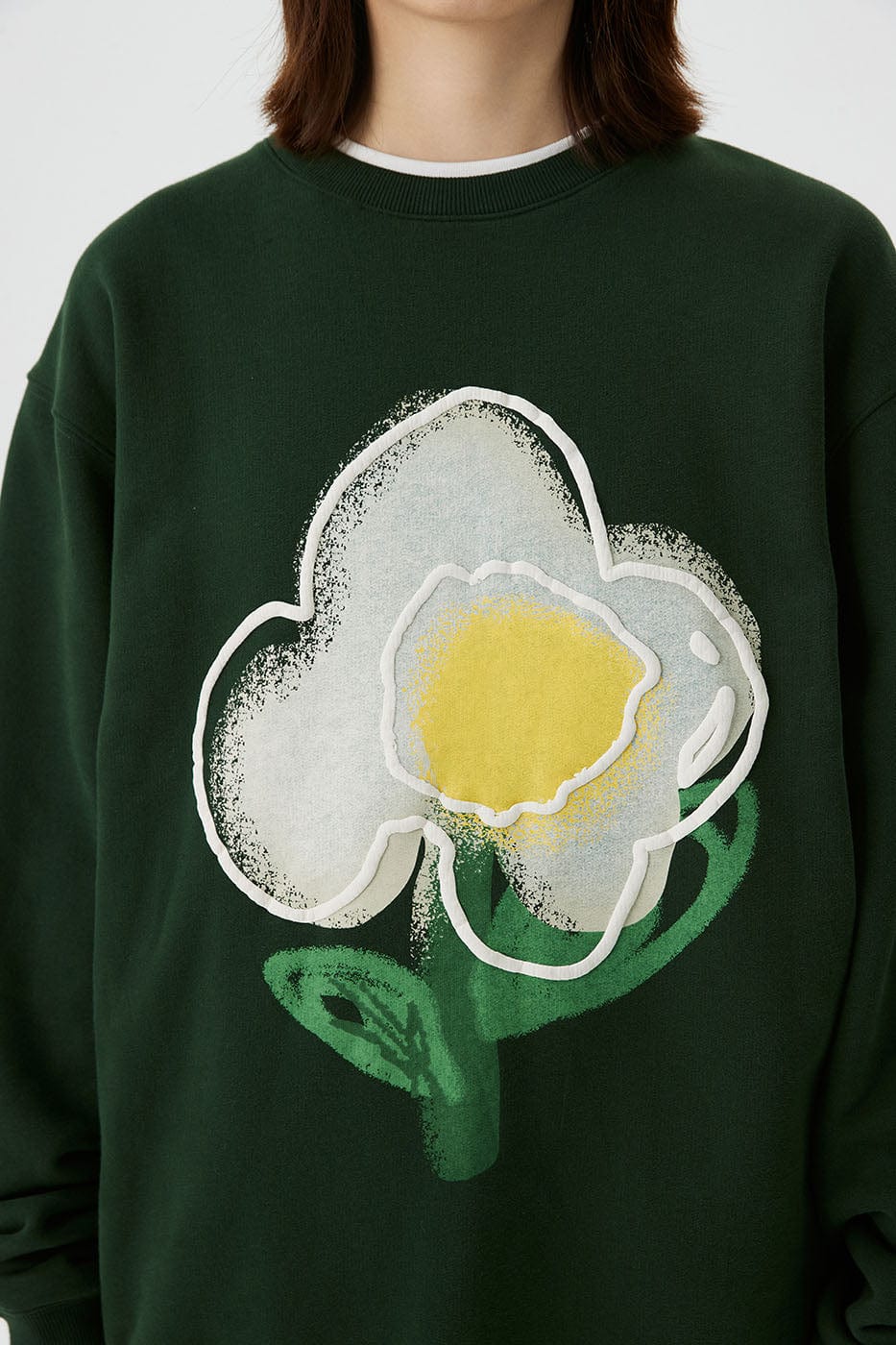 Conklab Fried Egg Flower Graphics L/S T-Shirt, premium urban and streetwear designers apparel on PROJECTISR.com, Conklab