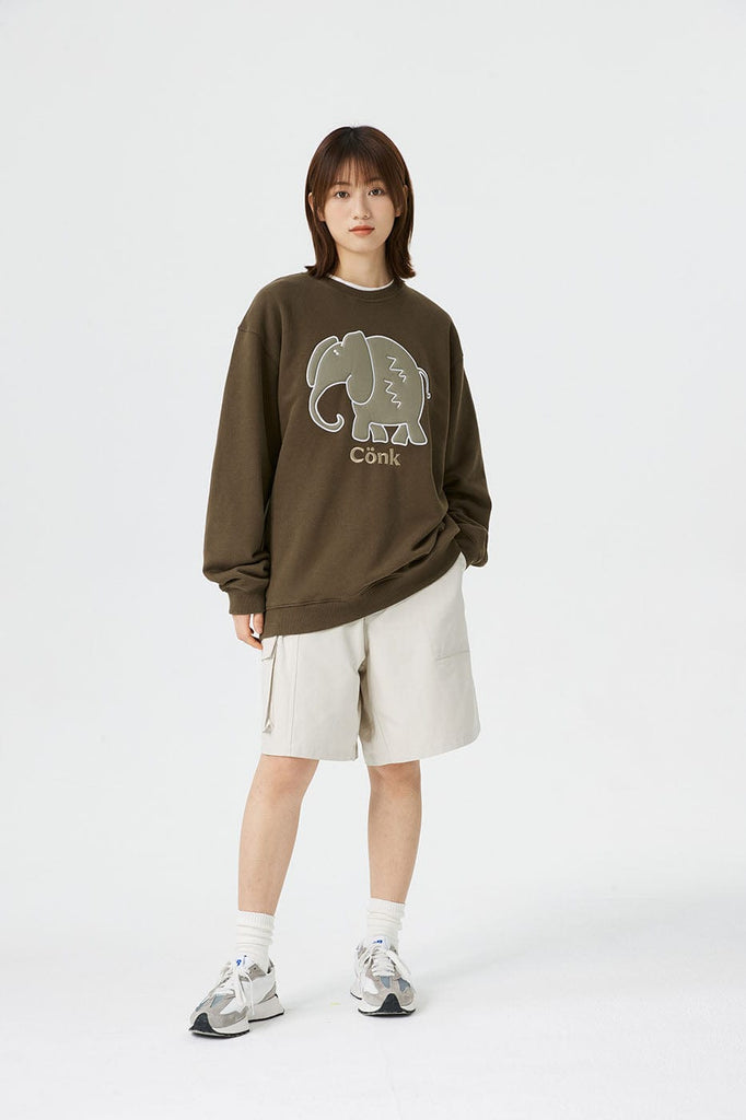 Conklab Cotton Stuffed Elephant Sweatshirt, premium urban and streetwear designers apparel on PROJECTISR.com, Conklab