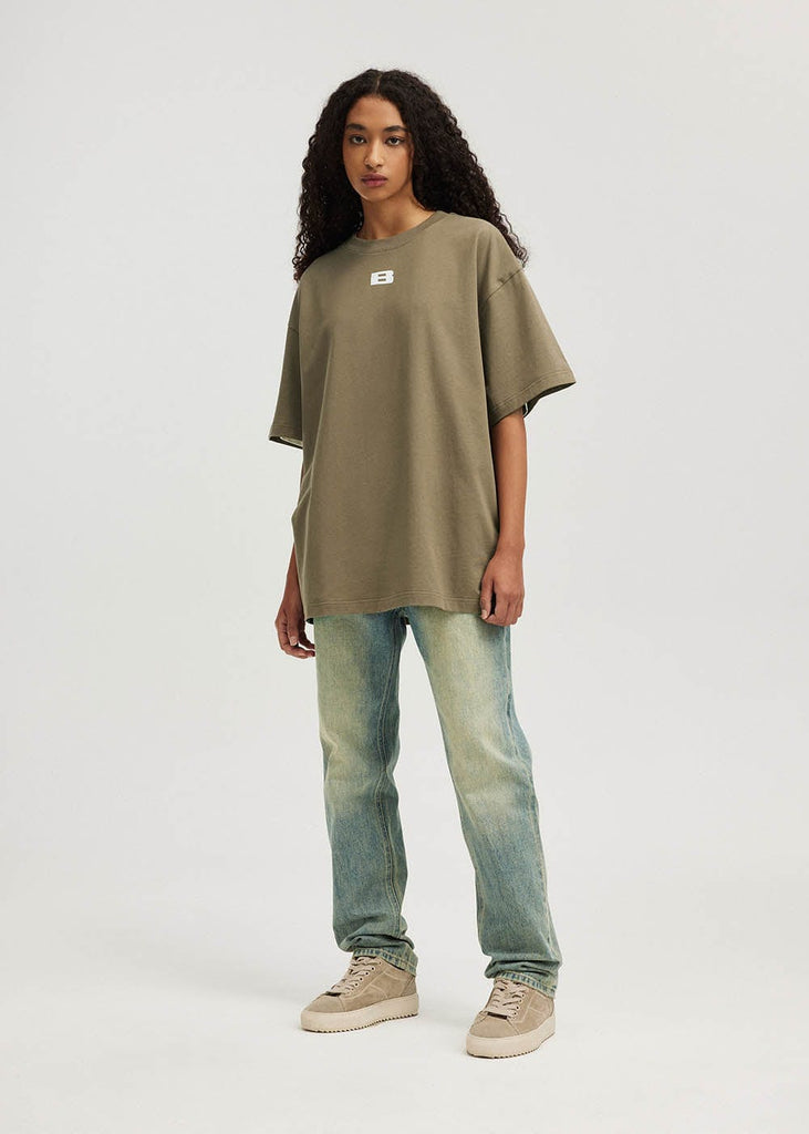 BONELESS Worn-in Plaid B LOGO Letter T-Shirt, premium urban and streetwear designers apparel on PROJECTISR.com, BONELESS