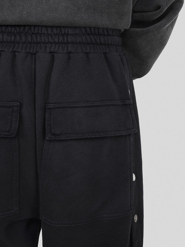 UNDERWATER Spliced Side Buttoned Pants, premium urban and streetwear designers apparel on PROJECTISR.com, UNDERWATER