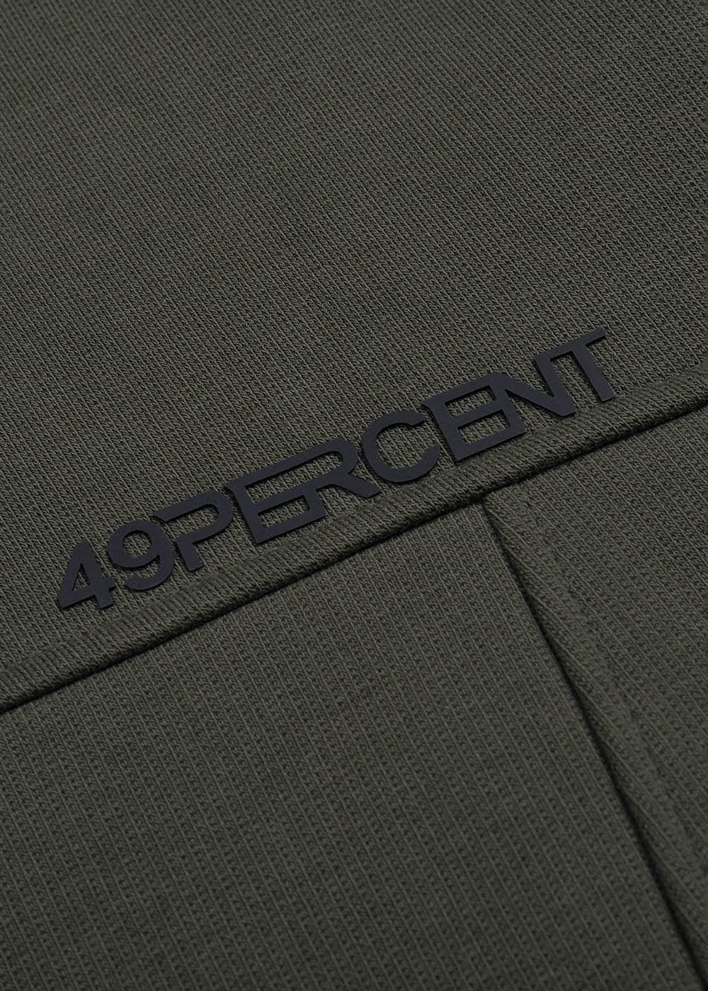 49PERCENT Funnel Neck Modern Spliced Sweatshirt Army Green, premium urban and streetwear designers apparel on PROJECTISR.com, 49PERCENT