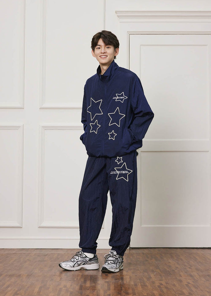 CONKLAB Star Embroidery Loose Fit Joggers, premium urban and streetwear designers apparel on PROJECTISR.com, Conklab