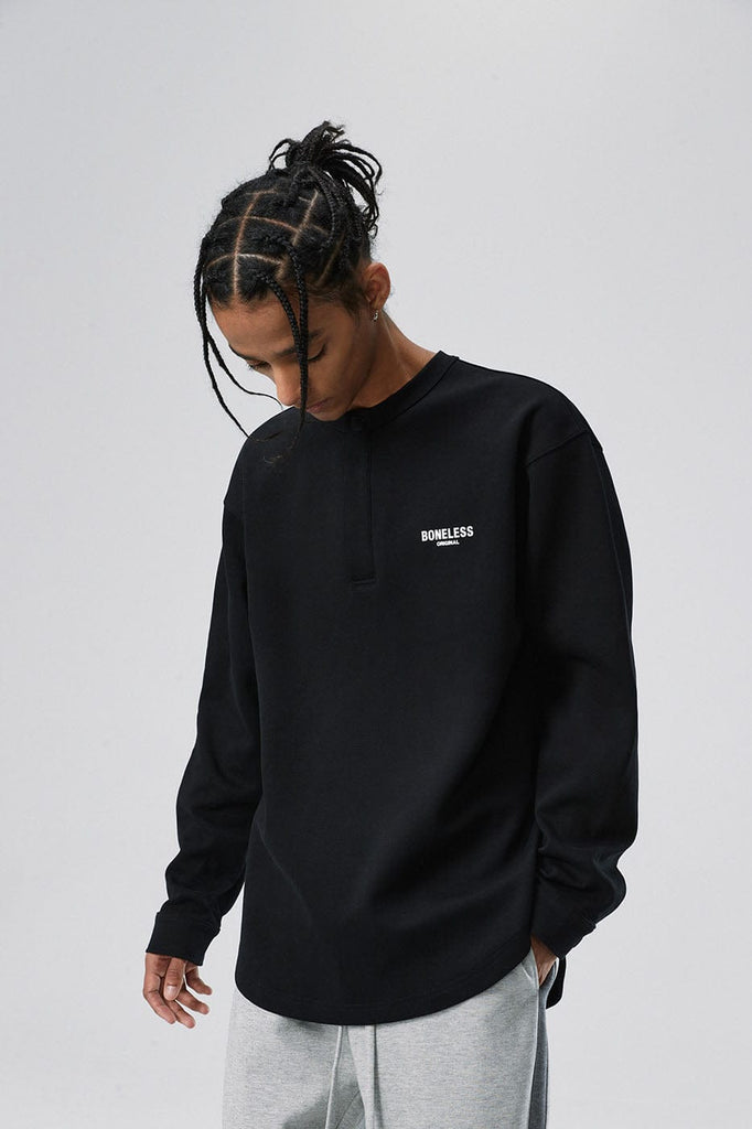 BONELESS Original Series Henley Shirt, premium urban and streetwear designers apparel on PROJECTISR.com, BONELESS