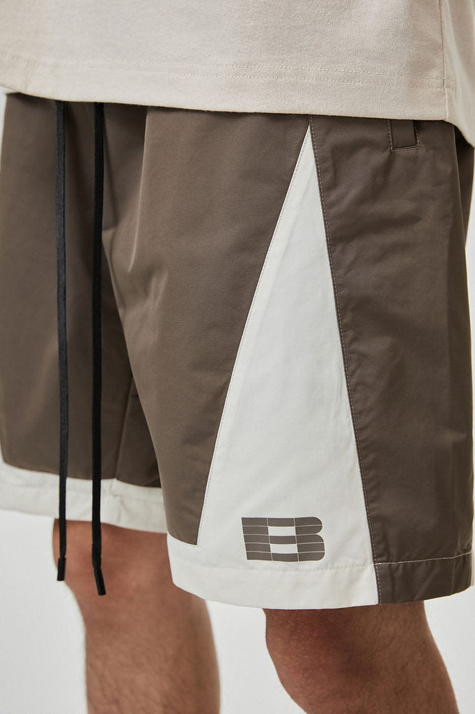 BONELESS Contrast Paneled LOGO Shorts, premium urban and streetwear designers apparel on PROJECTISR.com, BONELESS