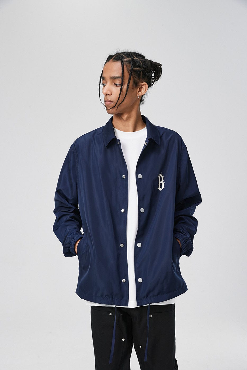 BONELESS Gothic Slogan Coach Jacket, premium urban and streetwear designers apparel on PROJECTISR.com, BONELESS