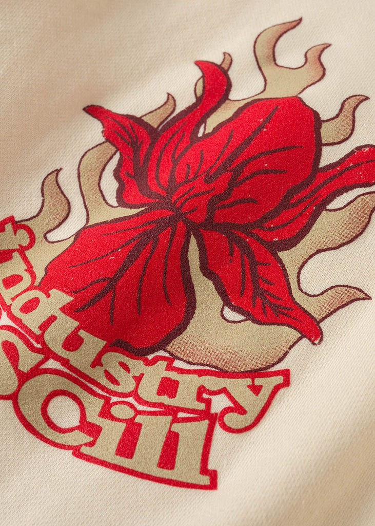 OSCILL Flame Flower Hoodie, premium urban and streetwear designers apparel on PROJECTISR.com, OSCILL
