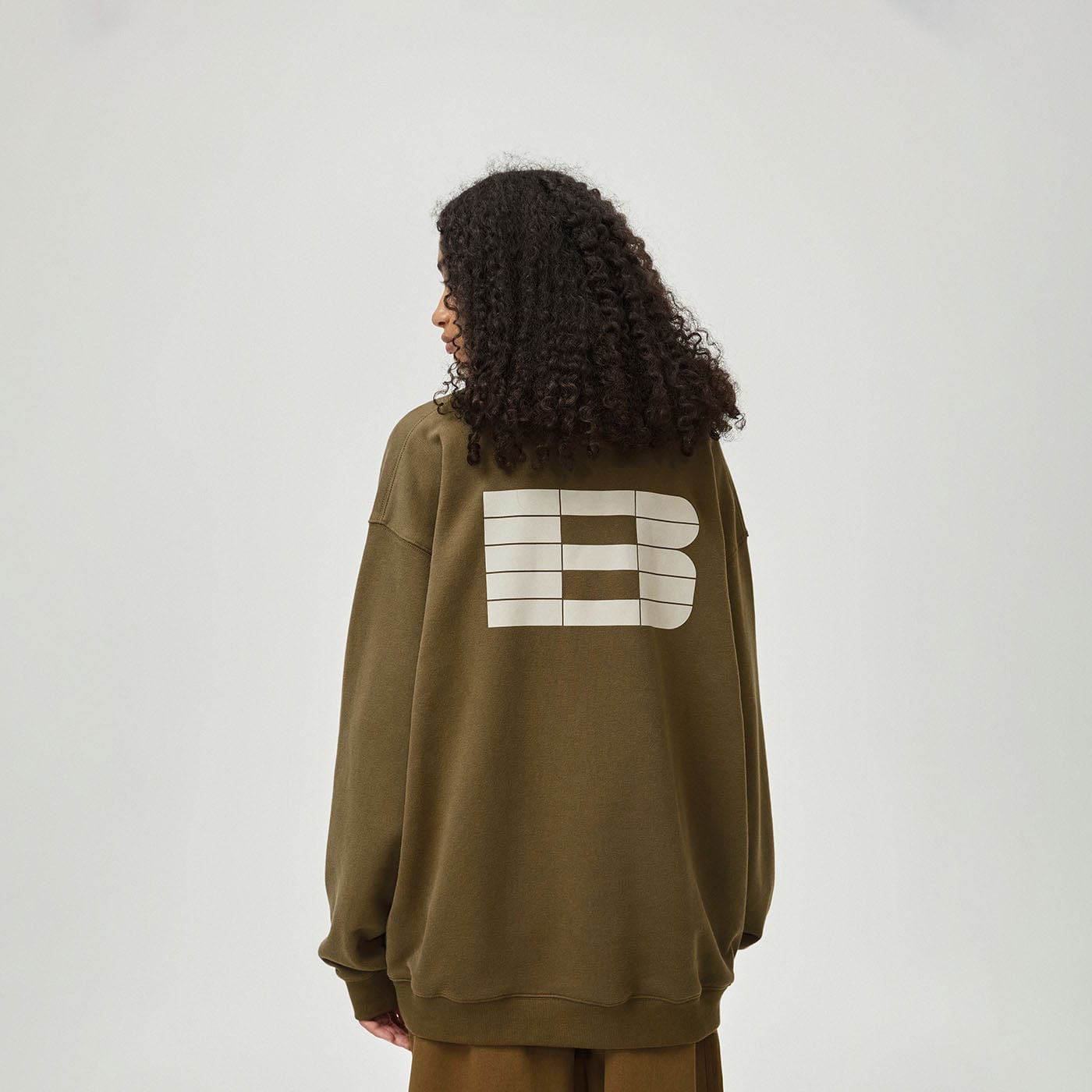 BONELESS Essential Plaid B LOGO Sweatshirt, premium urban and streetwear designers apparel on PROJECTISR.com, BONELESS