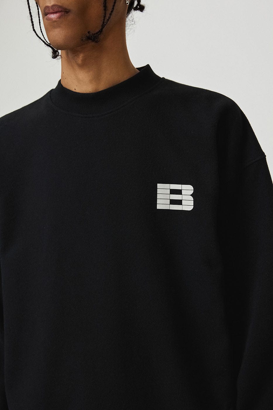 BONELESS Essential Plaid B LOGO Sweatshirt, premium urban and streetwear designers apparel on PROJECTISR.com, BONELESS